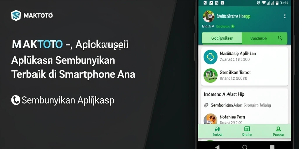 Antarmuka MAKTOTO yang sederhana untuk menyembunyikan aplikasi dengan mudah.