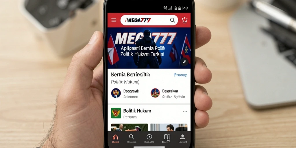 Antarmuka MEGA777 yang mudah digunakan untuk berita politik dan hukum.