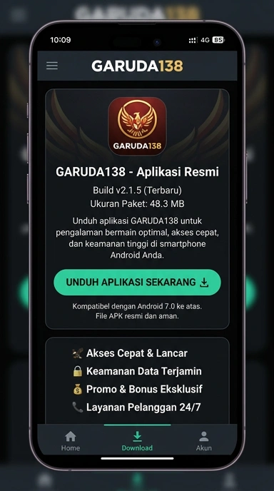 Tampilan halaman APK garuda138